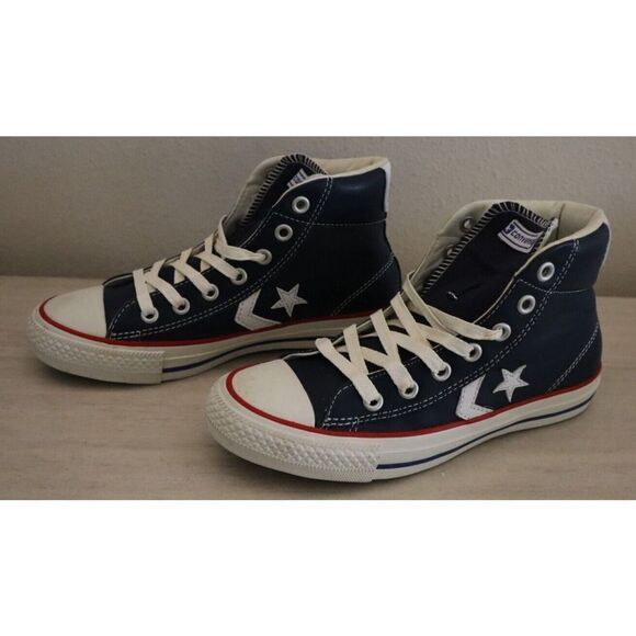 Converse 125495C Men's 4.5 Women's 6.5 Navy/Red Star Player EV Mid Sneakers - Picture 4 of 7